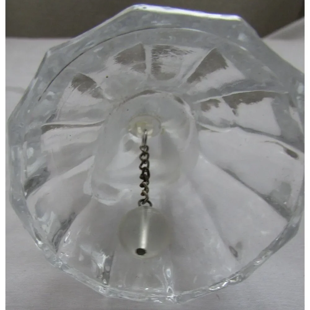 Frosted Angel bell clear glass church Christmas